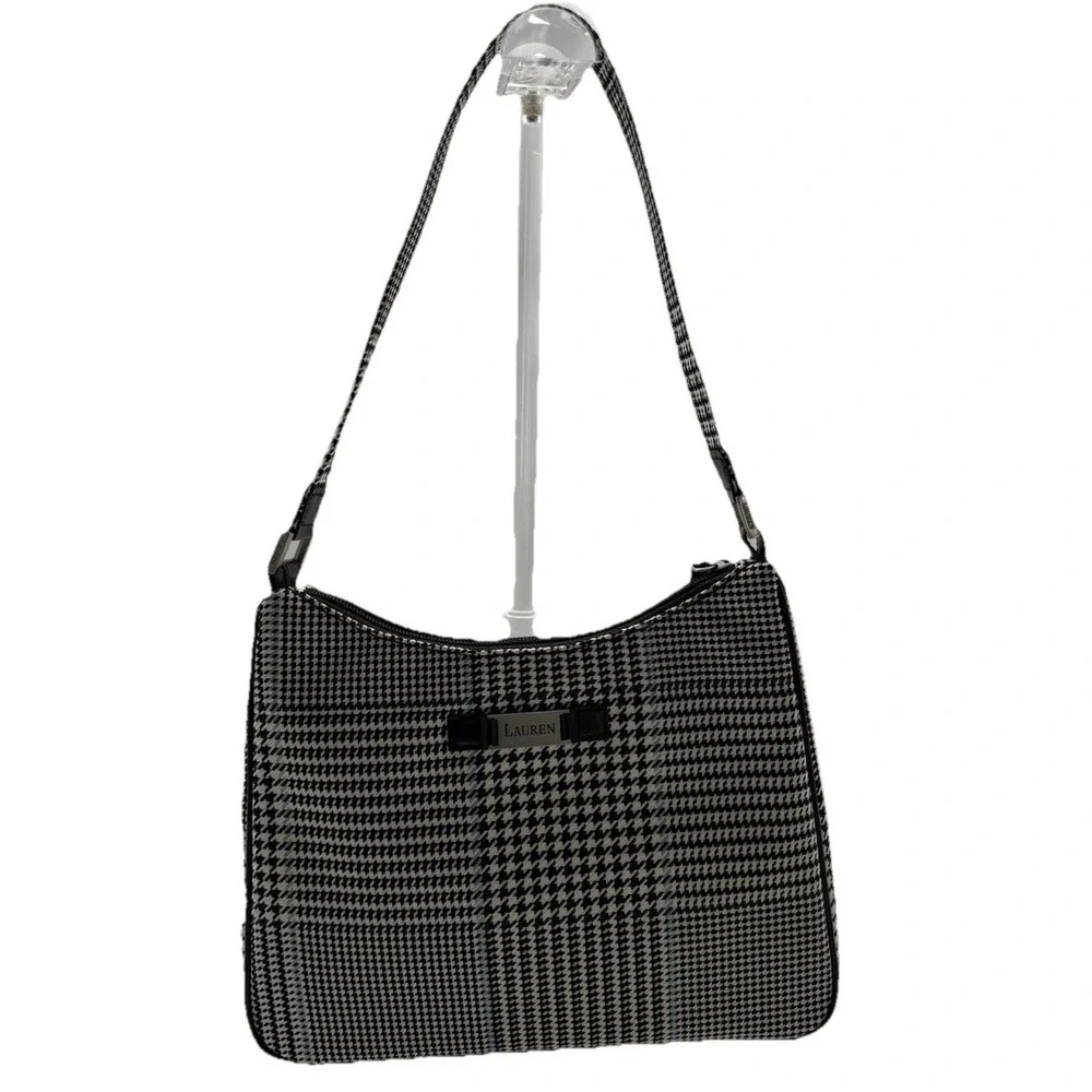 Vintage Classic Ralph Lauren Houndstooth Purse Shoulder Bag